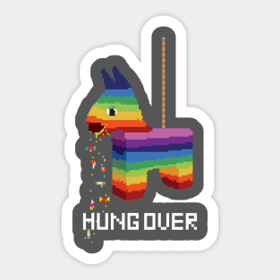 Hung over Sticker